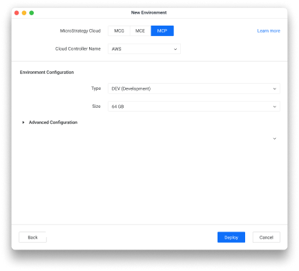 Cloud Deployment & Environment Update Workflow — New environment
